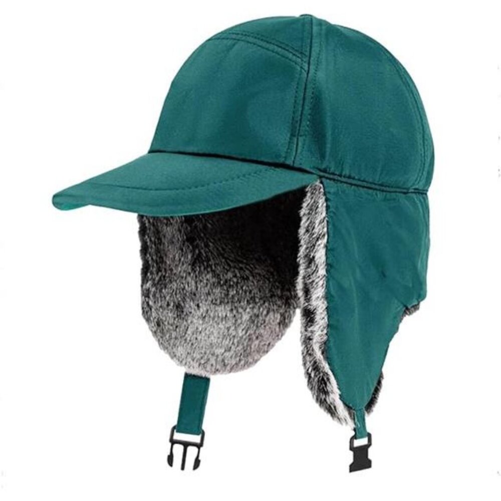 Men's Winter Snow Hunting Trapper Hat Waterproof Warm Ski Hats Ear Flaps Hats - Picture 2 of 2